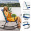 Chaise berçante en métal Octaviah