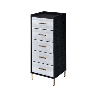 Armoire à bijoux à 4 tiroirs avec couvercle relevable