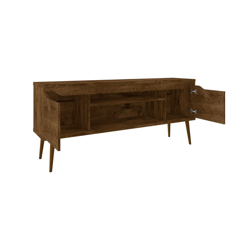 Delaini TV Stand for TVs up to 60", Rustic Brown