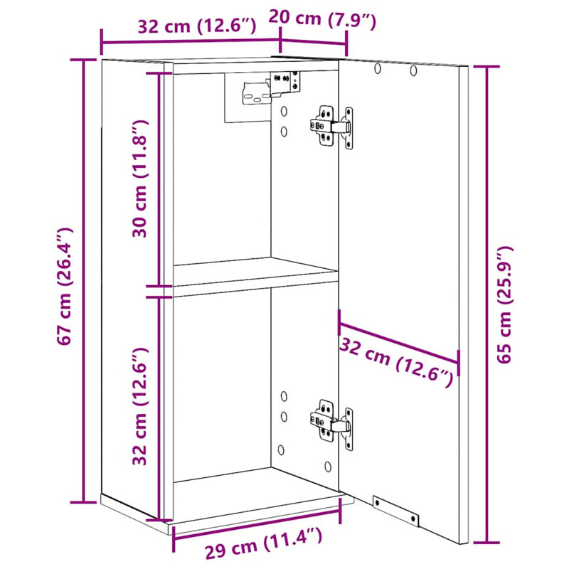 Jiahao Bathroom Cabinet, Black Oak