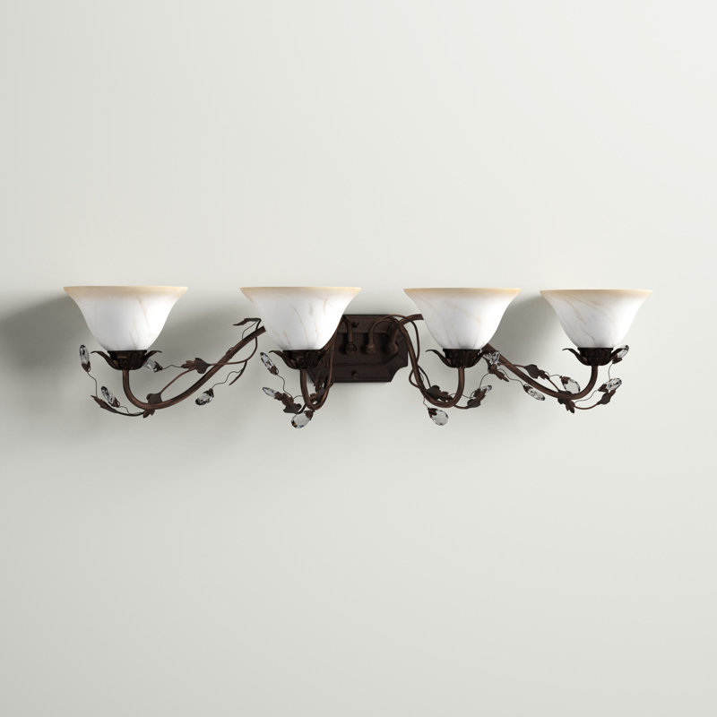 Éclairage pour meuble-lavabo à intensité variable Amariona, Bronze huilé
