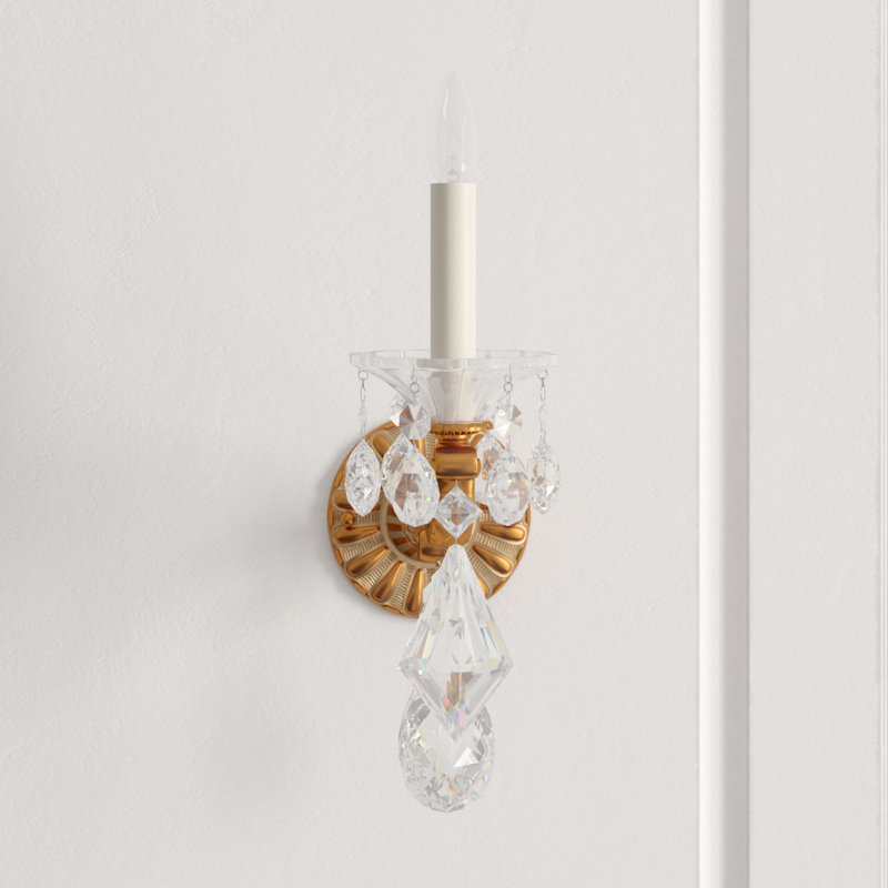 La Scala 1 - Light Candle Wall Light, French Gold, Heritage Clear