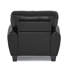 Chaise de salon moderne 1 pièce en similicuir noir recouvrant les meubles de style rétro