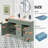 Breonica Shaunda 48” Double Sink Bathroom Vanity Set With Resin Top, Zinc Alloy Faucets, Hand Painted, EPA Certificated-1672751164