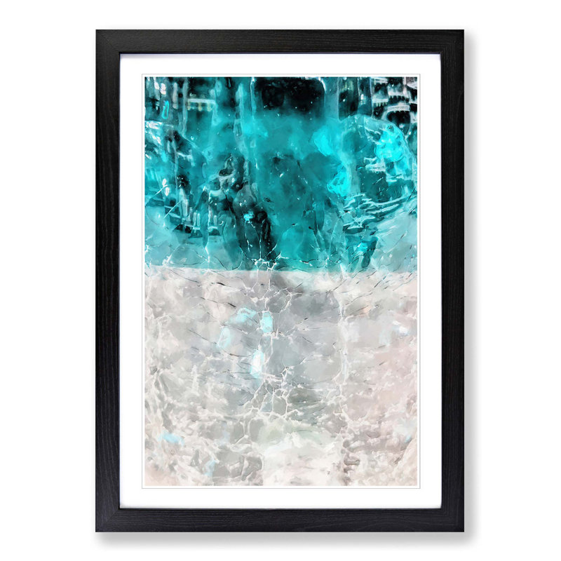 Wash over Me in Abstract - Picture Frame Graphic Art Print, 76cm H x 50cm W x 2cm D, Black
