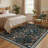 Washable Farmhouse Floral Area Rug with Non-Slip for Bedroom Nursery Living Room Decor-Black-1712371959-1713935751