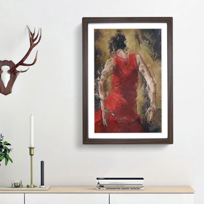Spanish Flamenco Dancer in Abstract - Picture Frame Painting Print on MDF
