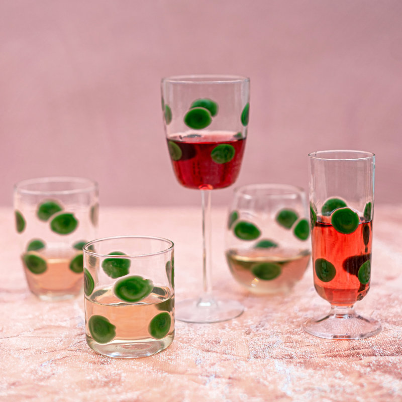 Verre à champagne vert