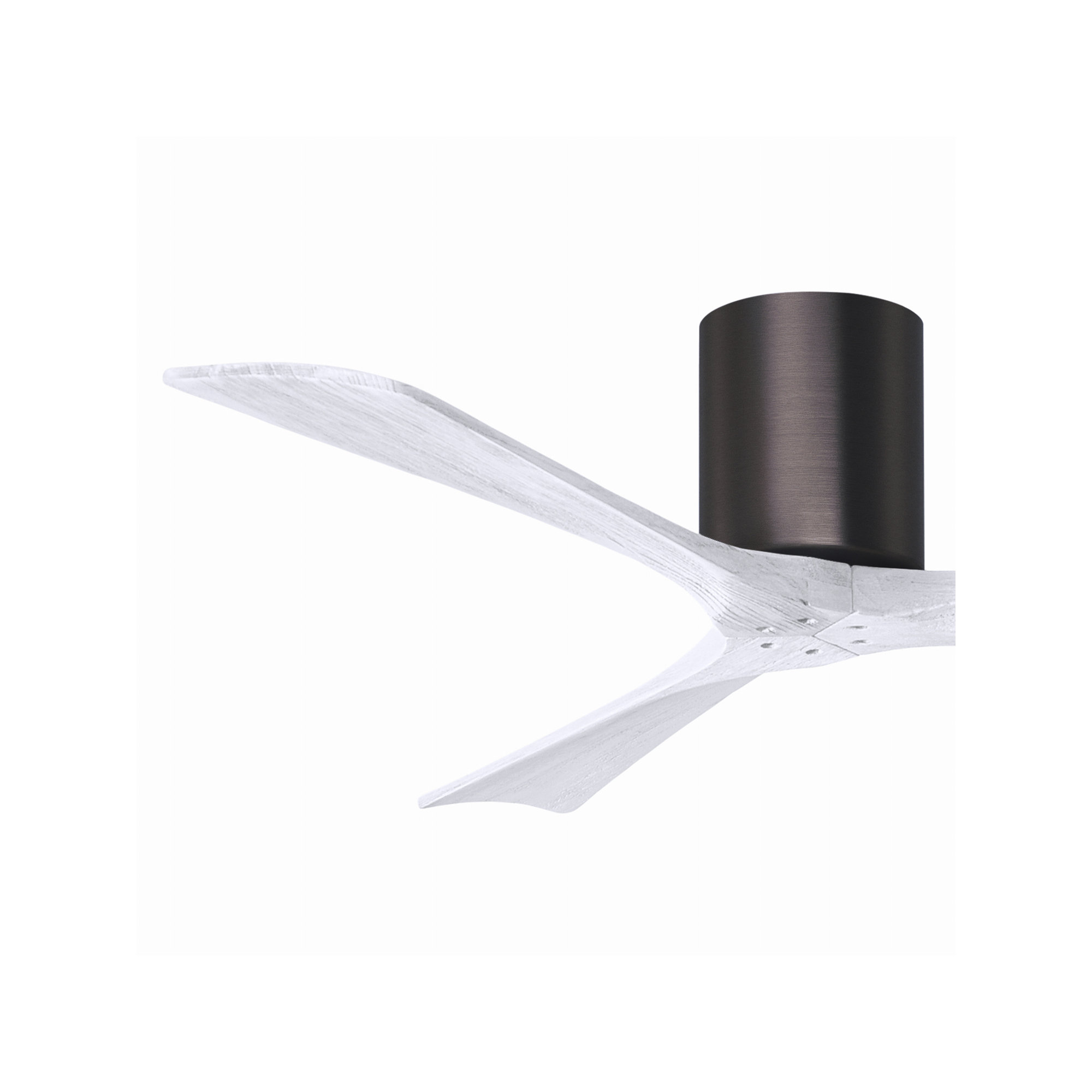 Olivier 3 Blade Ceiling Fan, 52", Brushed Bronze, Matte White