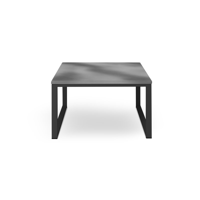Palantoni Rectangular Glass Outdoor Coffee Table, 41cm H x 70cm W x 70cm D, Anthracite