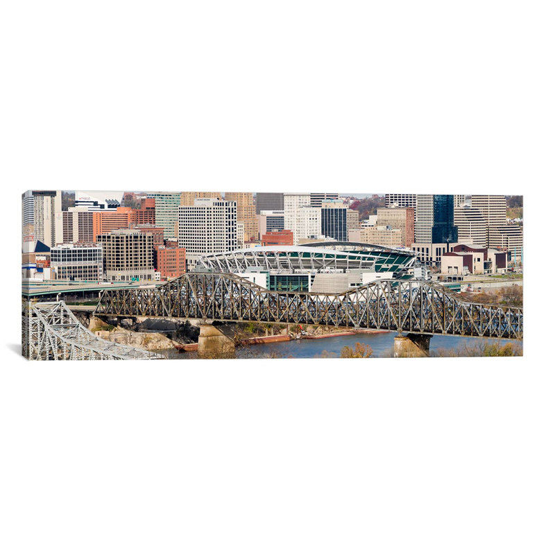 « paul brown stadium, cincinnati, hamilton county, ohio », reproduction de photo sur toile, H 20 po x l 60 po x P 1,5 po