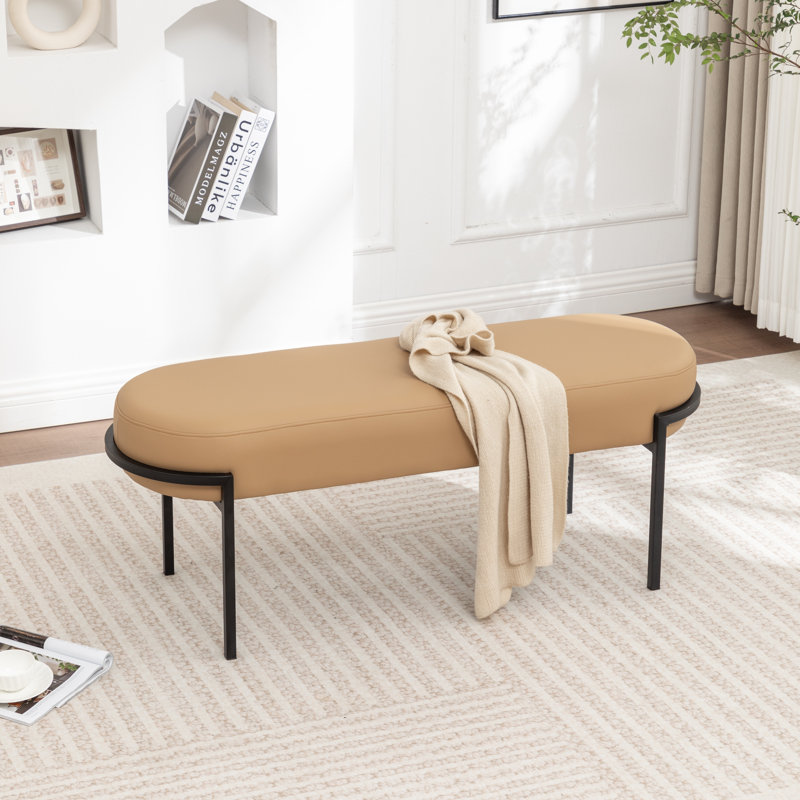 Jolanta Upholstered Bench, Khaki
