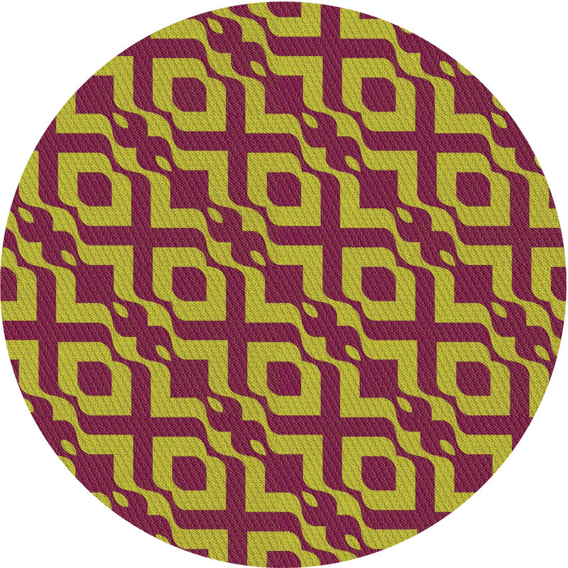 Geometric Indoor Rug, Round 6'