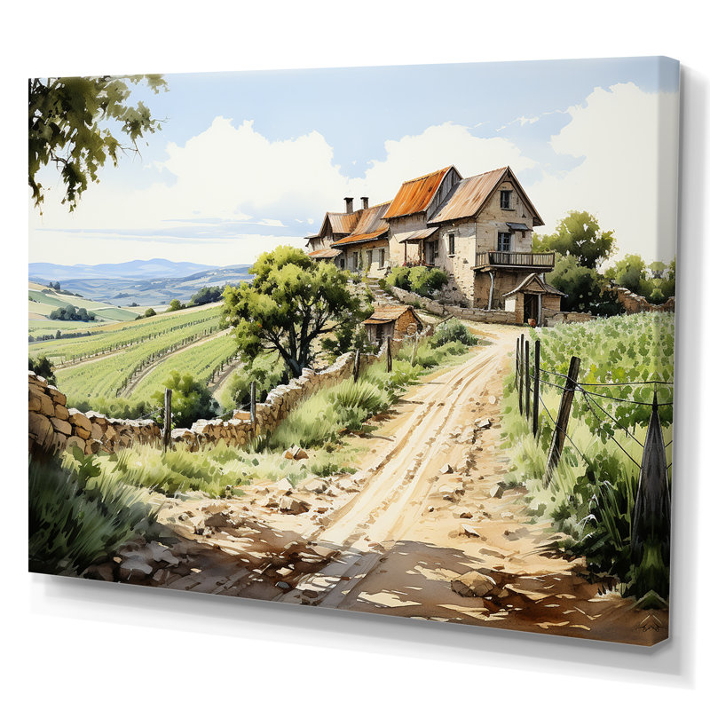 «Vineyard Scenery Beauty II», reproduction sur toile, H 12 po x l 20 po x P 1 po, Toile tendue