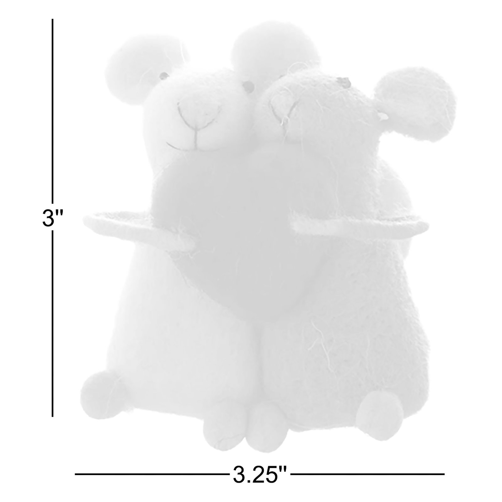 3'' Fabric Animals Hanging Figurine Ornament