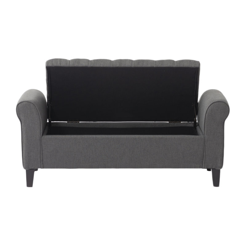 Banc multifonctionnel pour vestibule de 50 pouces avec compartiment de rangement dissimulé, Grey