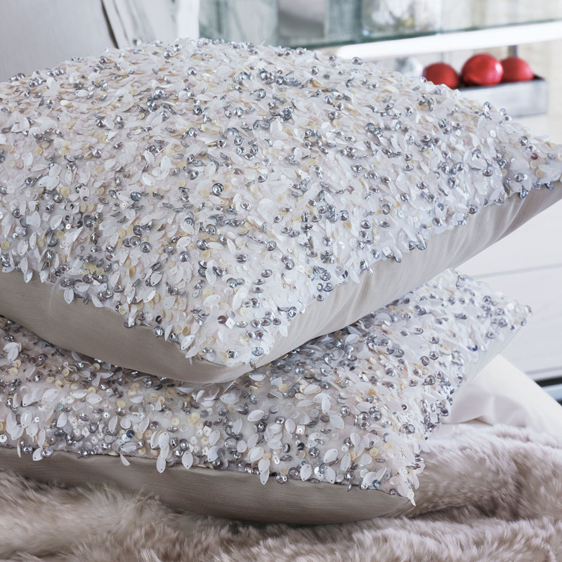 Vionnet Square Pillow Cover & Insert, Faux Down