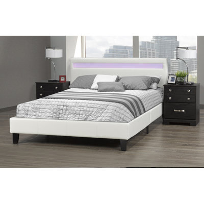Lit plateforme tapissier Marolina