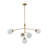 Modern 5-Light Glass Globe Dimmable Chandelier-1085523594