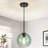 1-Light Kitchen Island Pendant with Clear Hammered Glass Shade-812870994