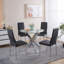 Ensemble de 4 chaises, pieds chromés-311201043