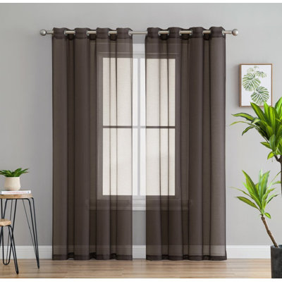 Carmille Semi-Sheer Grommet Curtain Panels (Set of 2)