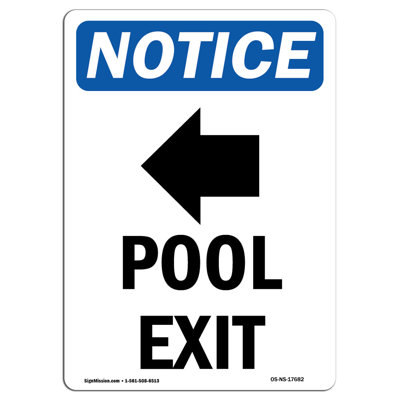 Pool Exit Sign