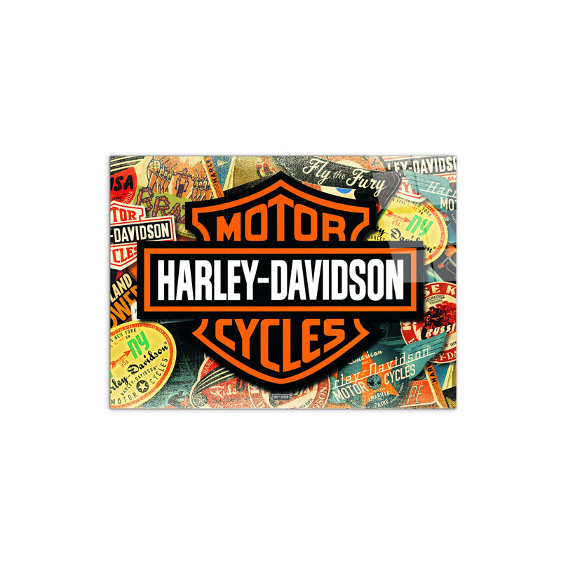 Homage To Harley By Art Studio 58×78 Cm CrystalArt Acrylic Material Glass Effect, Frameless Panel, Lightweight Ready To Hang by Art Studio - No Frame Print on Plastic / Acrylic