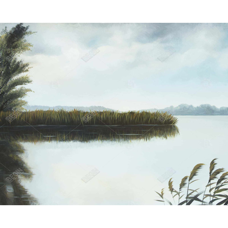 Quiet Lake Print On Canvas