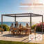 Pergola en métal avec persienne-104713194