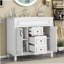 Meuble-lavabo moderne 36 po avec lavabo supérieur-269846823