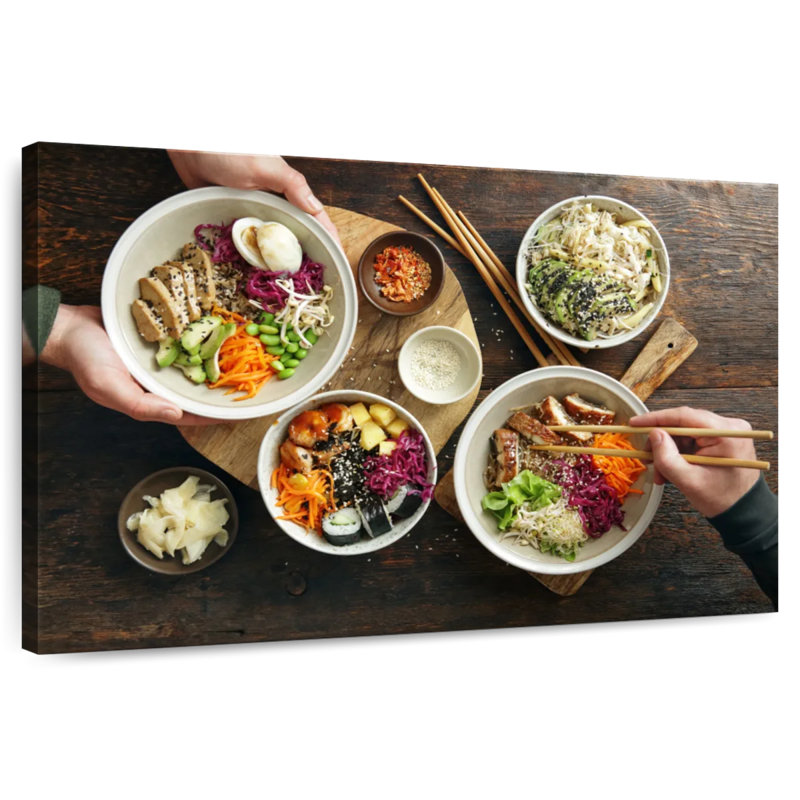 Bols de cuisine asiatique, H 16 po x l 24 po