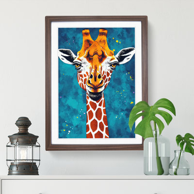 Modern Giraffe - Framed Print