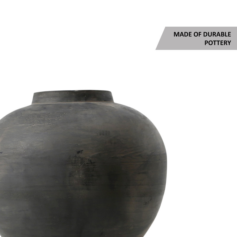 Handmade Earthenware Table Vase, 10" H x 10" W x 10" D