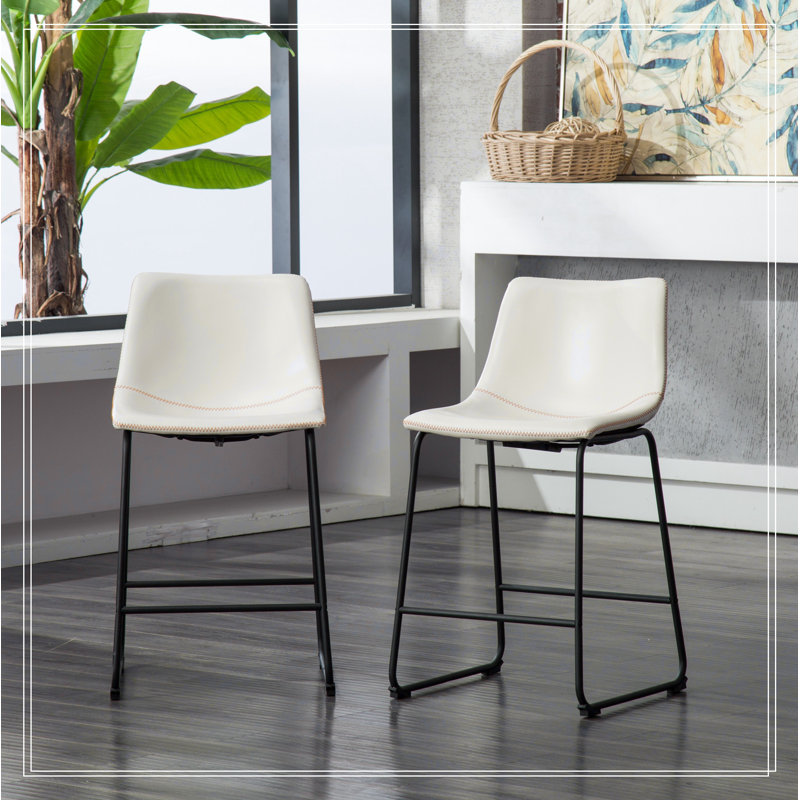 Tabourets Lotusville, ensemble de 2, Gris, Tabouret de comptoir (siège d'une hauteur de 24,5