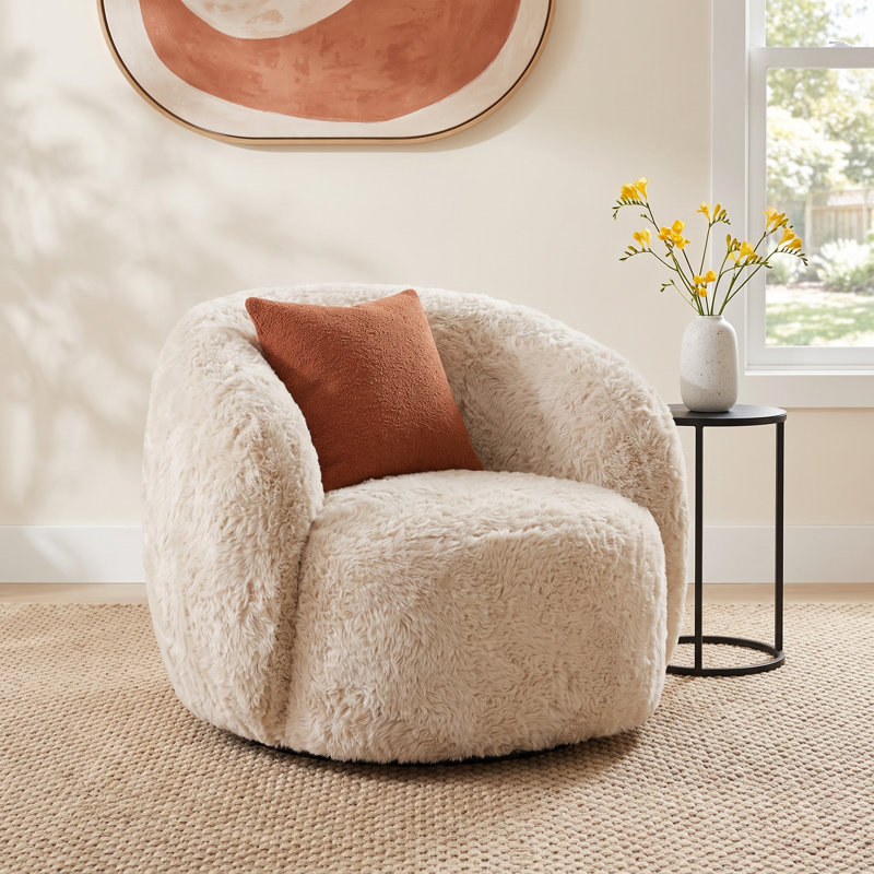 Strophe Plush Swivel Accent Chair