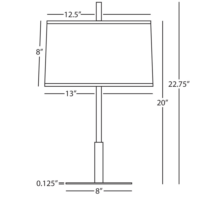 Echo Table Lamp, Stainless Steel