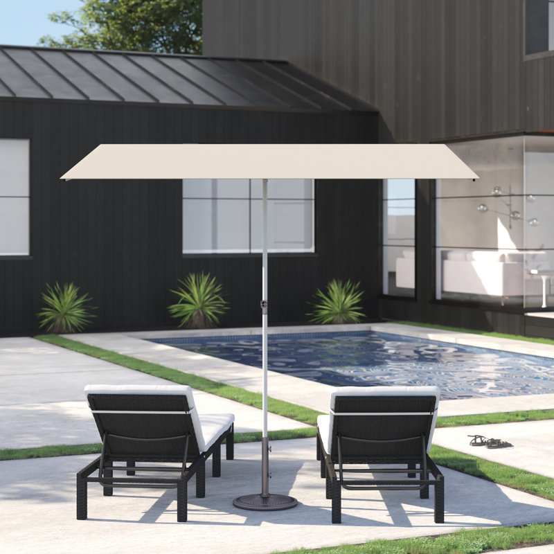 Karlson 83.6'' x 59.4'' Rectangular Market Umbrella, Stone