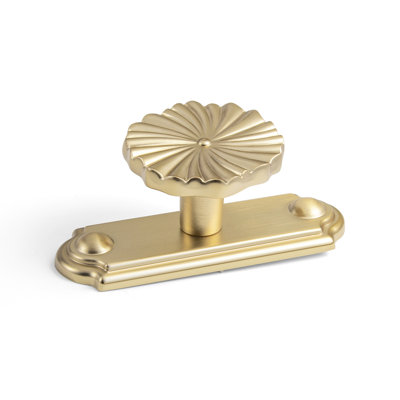 Bouton décoratif en forme de fleur de 3,5 cm de diamètre avec plaque arrière décorative
