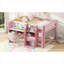 Lit plateforme mezzanine en bois de pin rose chaud pour matelas double