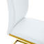  Chaises de salle à manger en polyuréthane avec pieds arqués en métal doré, ensemble de 8 chaises rembourrées à haute résilience pour salle à manger, blanc et or-274755995-274755993