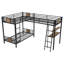 Lit superposé en L avec lit mezzanine avec bureau et tablette-390376078-390376081