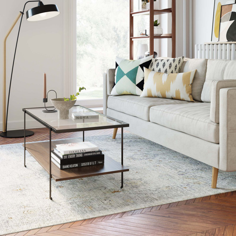 Table basse avec rangement Asher, Noir