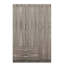 Garde-robe de chambre à 3 portes avec 2 tiroirs, grain de bois gris, décoration moderne et confortable-1327037798