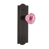 Meadows Plate with Crystal Pink Door Knob