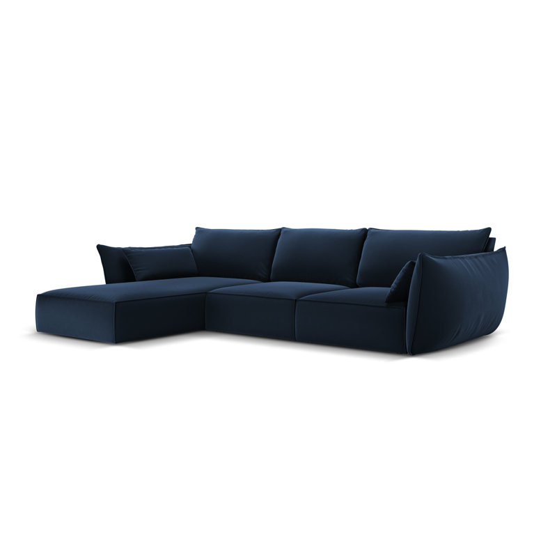 Adriona 4 Seater Corner Sofa , Blue, Left Hand Facing