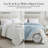 Southshore Fine Linens Vilano Down Alternative Comforter, 240 GSM Double-Brushed Microfiber Oversized All-Season Comforter with Box Stitching, Piped Edges and Corner Tabs, King/California King, Light Grey-491867247-420232232
