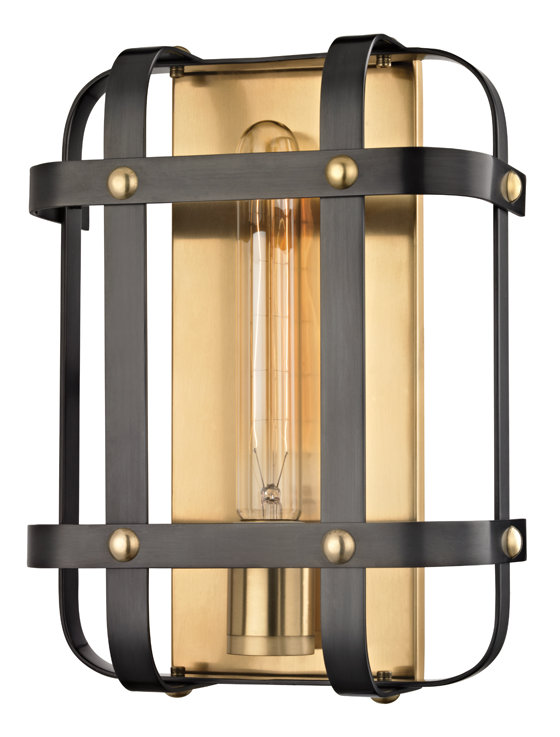 Colchester 1 - Light Flush Mounted Sconce, Aged Brass