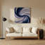 Paysage abstrait, art mural bleu en métal 67-779327193