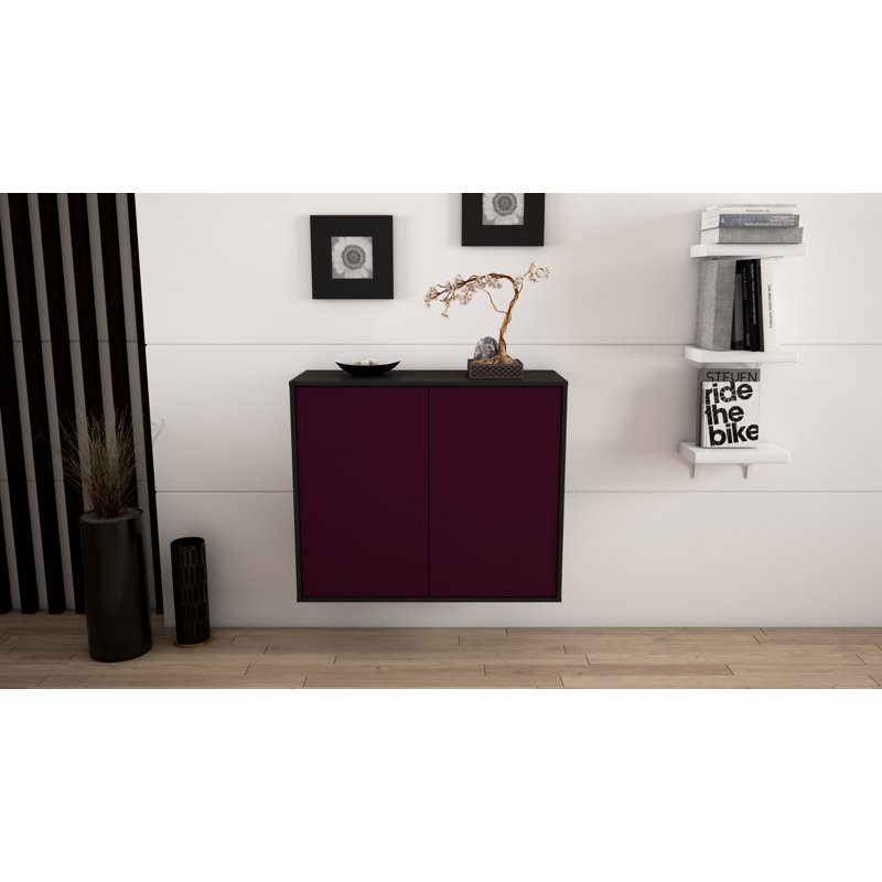 Chuck 92cm Sideboard, Anthracite/Purple